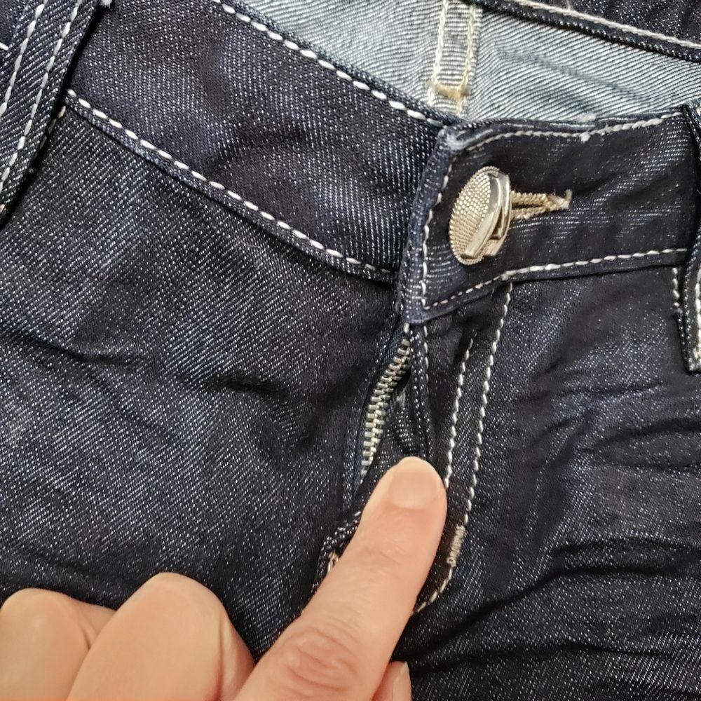 Guess By Marciano Skinny Jean Dark Wash Denim Cropped - Picture 8 of 16